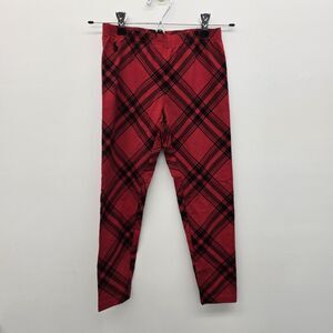 Polo Ralph Lauren Girls Holiday Leggings Pants Flannel Red Size M (8/10) C5